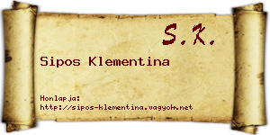 Sipos Klementina névjegykártya