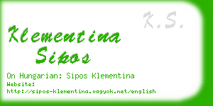 klementina sipos business card